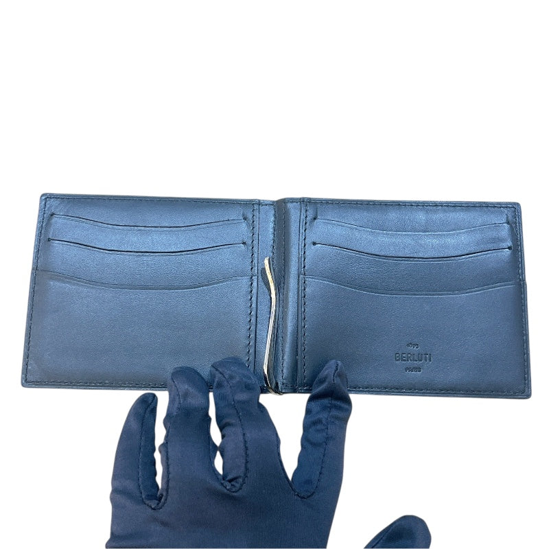 ベルルッティ Berluti カリグラフィマネークリップ　二つ折り財布 ブラウン メンズ 二つ折り財布