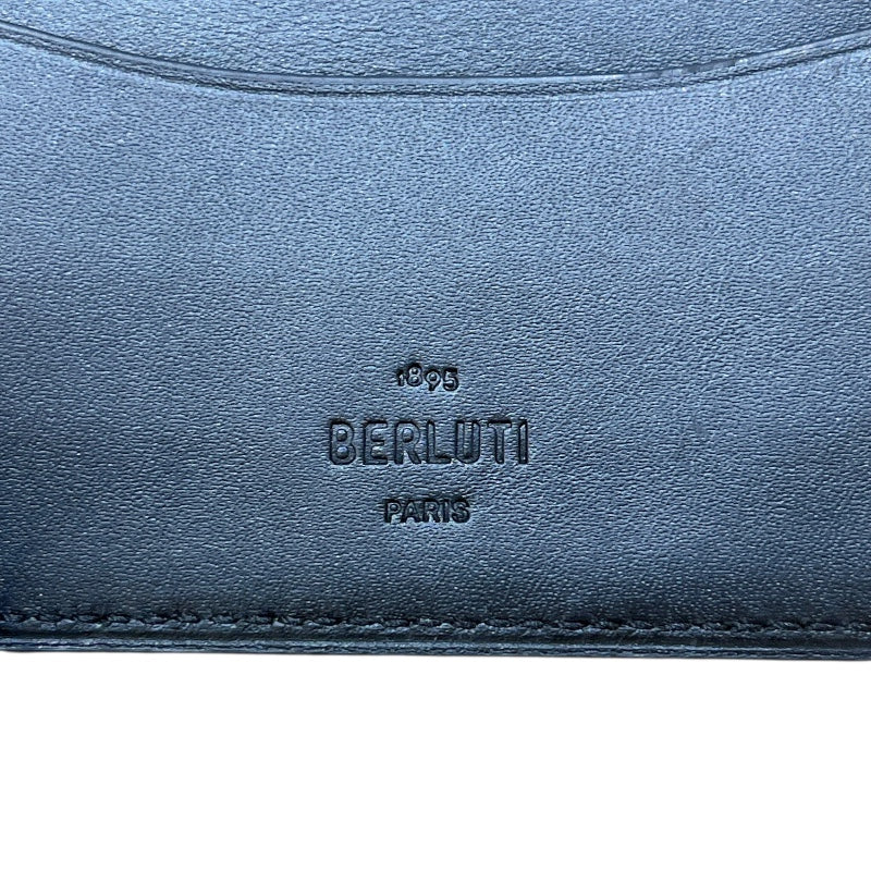 ベルルッティ Berluti カリグラフィマネークリップ　二つ折り財布 ブラウン メンズ 二つ折り財布