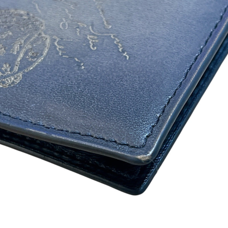 ベルルッティ Berluti カリグラフィマネークリップ　二つ折り財布 ブラウン メンズ 二つ折り財布