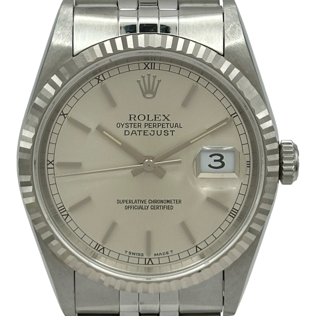 ロレックス ROLEX デイトジャスト 16234 シルバー ホワイトゴールド