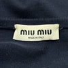 ミュウミュウ miu miu ワンポイントロゴ ボートネックニットセーター MMLA85 ネイビー ウール レディース セーター