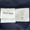 ミュウミュウ miu miu ワンポイントロゴ ボートネックニットセーター MMLA85 ネイビー ウール レディース セーター