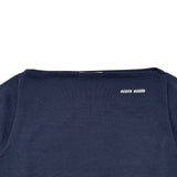 ミュウミュウ miu miu ワンポイントロゴ ボートネックニットセーター MMLA85 ネイビー ウール レディース セーター