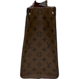 ルイ・ヴィトン LOUIS VUITTON オンザゴー MM M45321 ブラウン モノグラム・ジャイアント リバース レディース トートバッグ