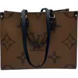 ルイ・ヴィトン LOUIS VUITTON オンザゴー MM M45321 ブラウン モノグラム・ジャイアント リバース レディース トートバッグ