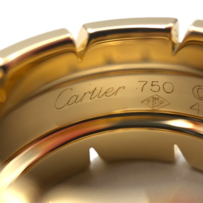 カルティエ Cartier タンクフランセーズ リング LM 750YG #49 K18イエローゴールド ジュエリー | 中古ブランドリユースショップ  OKURA(おお蔵)