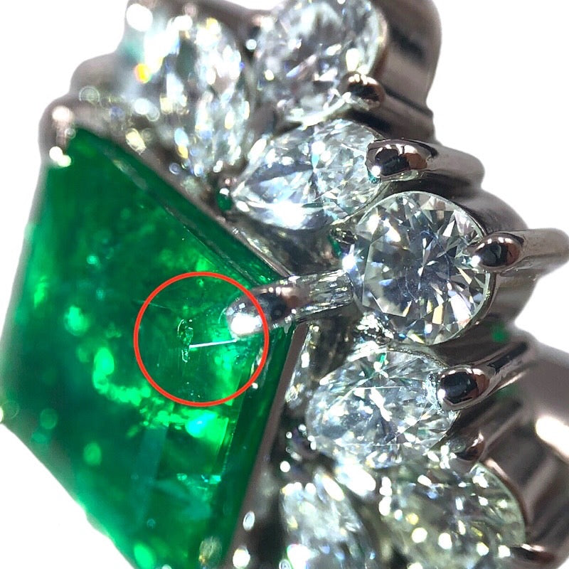 エメラルド ダイヤ リング Pt900 エメラルド ジュエリー | 中古