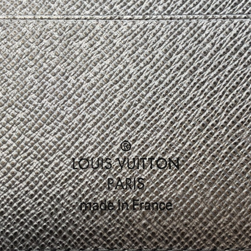 ルイ・ヴィトン LOUIS VUITTON ポルトフォイユ・ミュルティプル M30843 グレー カーフ タイガラマ メンズ 二つ折り財布