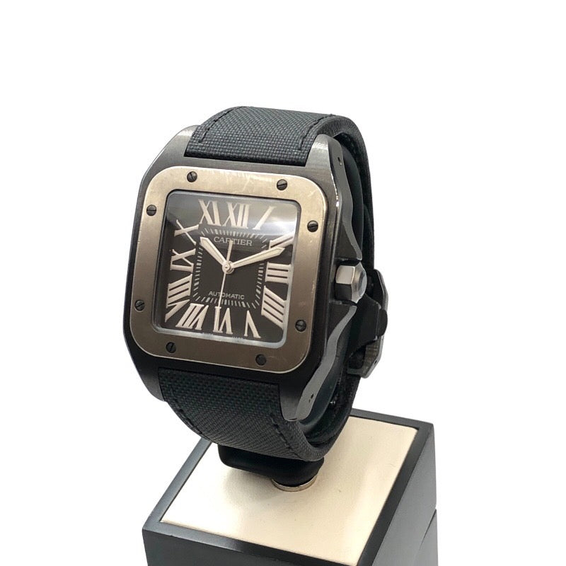 カルティエ Cartier サントス 100 LM W2020010 ブラック チタン/SS メンズ 腕時計 | 中古ブランドリユースショップ  OKURA(おお蔵)