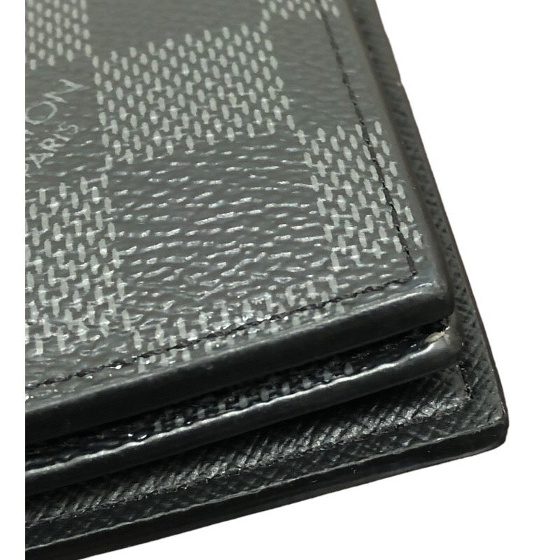 ルイ・ヴィトン LOUIS VUITTON ポルトフォイユ・アメリゴNM M60053 ブラック ダミエグラフィットキャンバス メンズ 二つ折り財布