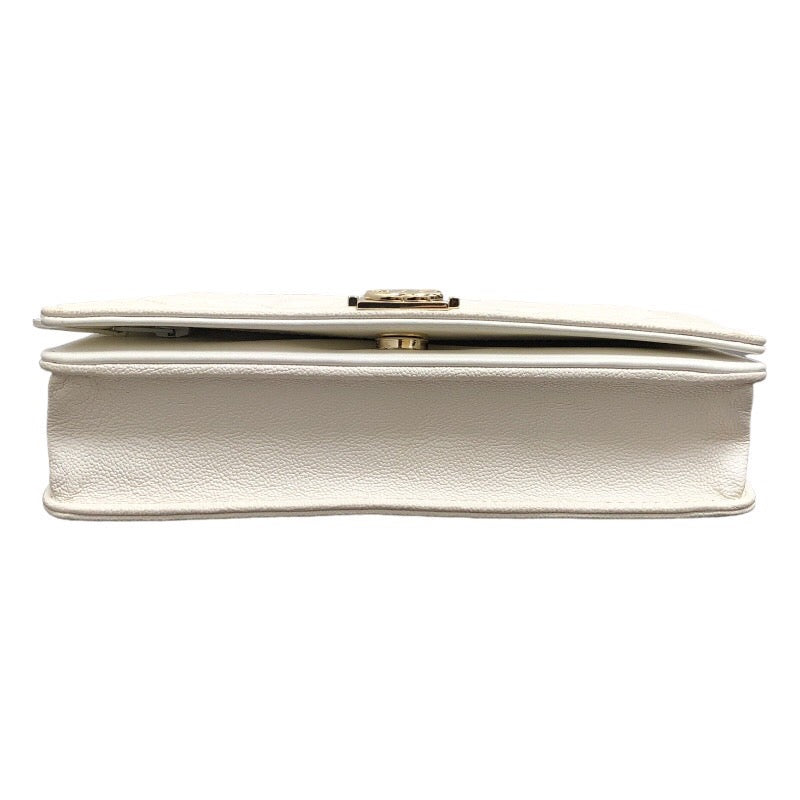 シャネル CHANEL ボーイシャネル チェーンウォレット AP1117 ホワイト ゴールド金具  キャビアスキン レディース ショルダーバッグ