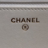 シャネル CHANEL ボーイシャネル チェーンウォレット AP1117 ホワイト ゴールド金具  キャビアスキン レディース ショルダーバッグ