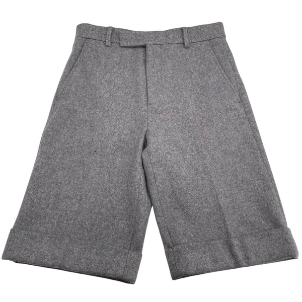 グッチ GUCCI メルトンウールカシミヤショートスラックスパンツ 729864 グレー ウール メンズ ショートパンツ