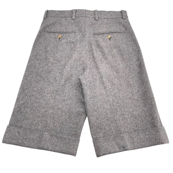 グッチ GUCCI メルトンウールカシミヤショートスラックスパンツ 729864 グレー ウール メンズ ショートパンツ