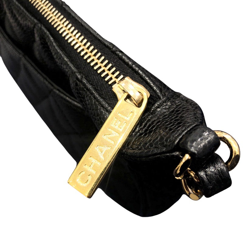 シャネル CHANEL マトラッセワンショルダー ブラック　ゴールド金具 キャビアスキン レディース ショルダーバッグ