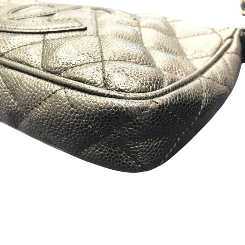 シャネル CHANEL マトラッセワンショルダー ブラック　ゴールド金具 キャビアスキン レディース ショルダーバッグ