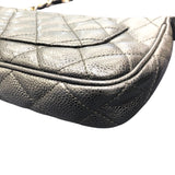 シャネル CHANEL マトラッセワンショルダー ブラック　ゴールド金具 キャビアスキン レディース ショルダーバッグ