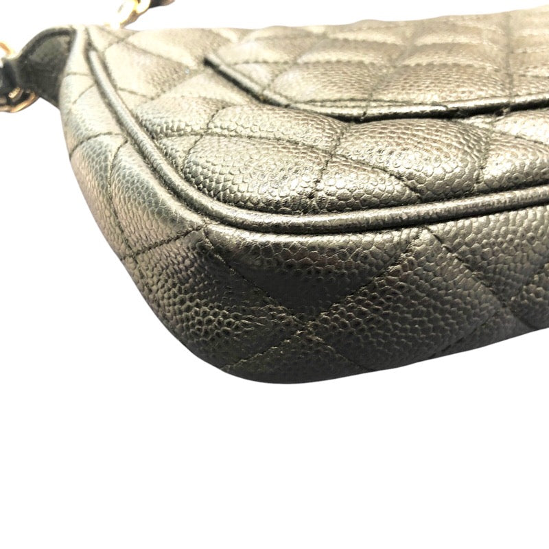 シャネル CHANEL マトラッセワンショルダー ブラック　ゴールド金具 キャビアスキン レディース ショルダーバッグ