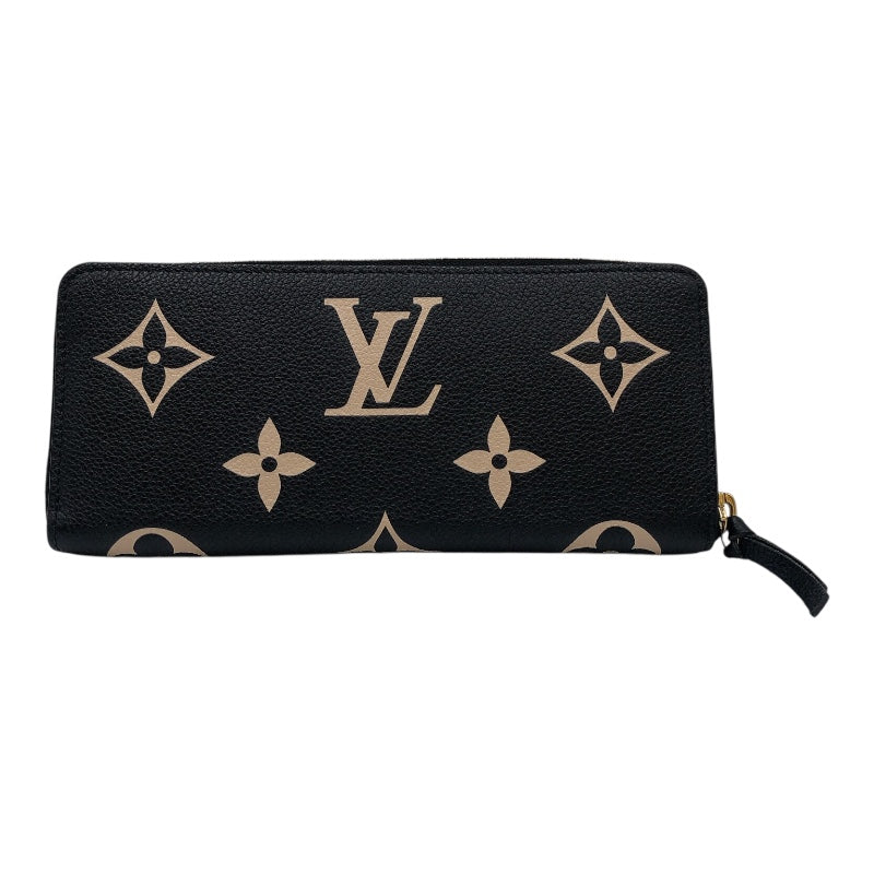 ルイ・ヴィトン LOUIS VUITTON ポルトフォイユ・クレマンス M82338 ブラック モノグラムアンプラントレザー レディース 長財布