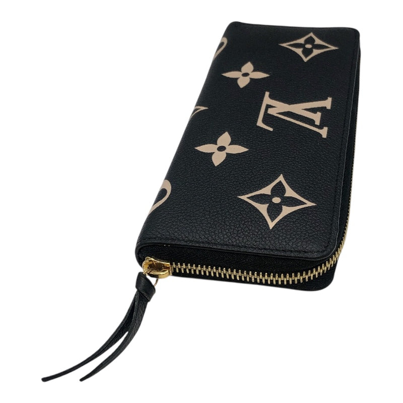 ルイ・ヴィトン LOUIS VUITTON ポルトフォイユ・クレマンス M82338 ブラック モノグラムアンプラントレザー レディース 長財布