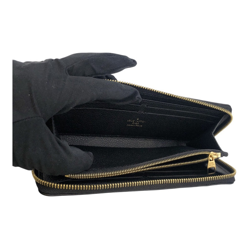 ルイ・ヴィトン LOUIS VUITTON ポルトフォイユ・クレマンス M82338 ブラック モノグラムアンプラントレザー レディース 長財布