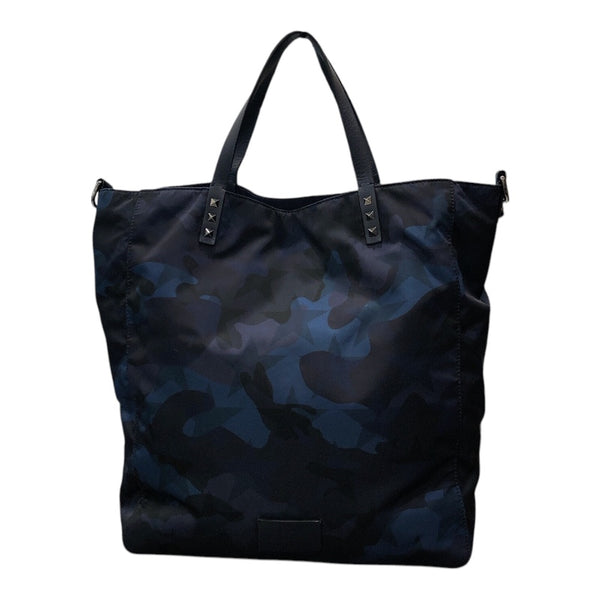 ヴァレンティノ VALENTINO 2WAYトートバッグ ブルー・ブラック ナイロン メンズ トートバッグ