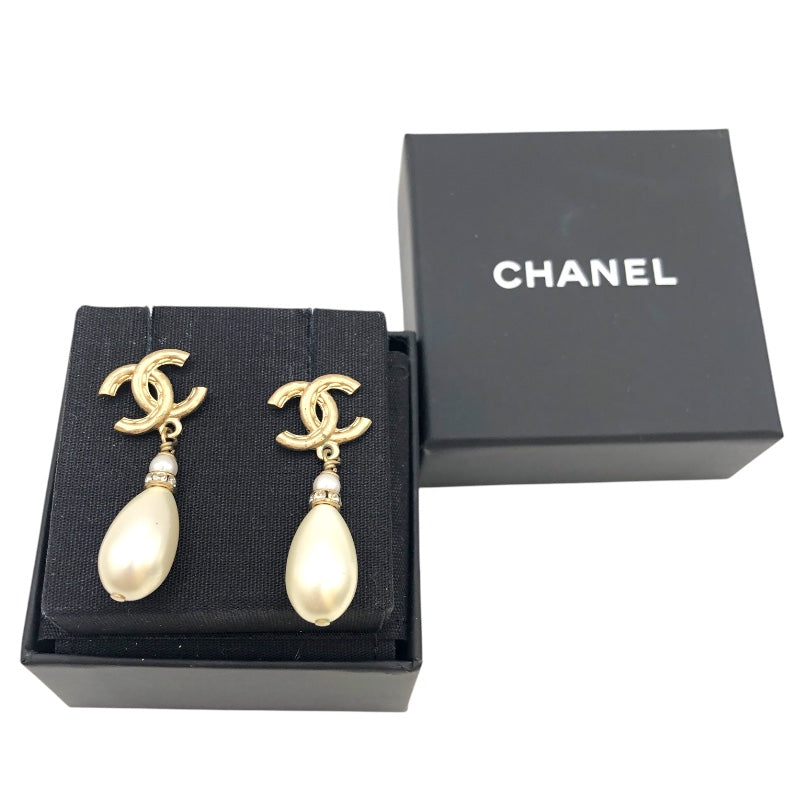 シャネル CHANEL ピアス ココマーク CCマーク ドロップピアス