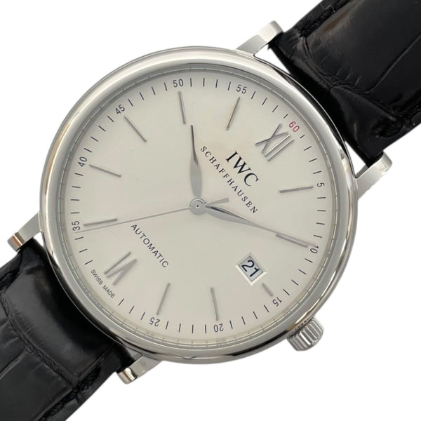インターナショナルウォッチカンパニー IWC ポートフィノ・オートマティック IW356501 シルバー SS/アリゲーター 自動巻き メンズ 腕時計