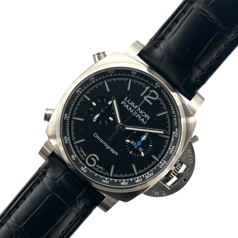 パネライ PANERAI ルミノールクロノ PAM01109 ブラック SS 自動巻き メンズ 腕時計