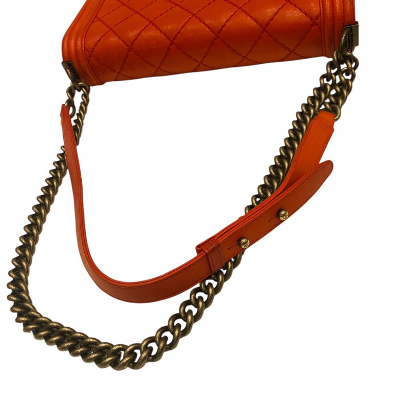 シャネル CHANEL ボーイシャネル30 A67087 レッド/シルバー金具 カーフレザー レディース ショルダーバッグ