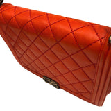 シャネル CHANEL ボーイシャネル30 A67087 レッド/シルバー金具 カーフレザー レディース ショルダーバッグ