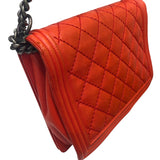シャネル CHANEL ボーイシャネル30 A67087 レッド/シルバー金具 カーフレザー レディース ショルダーバッグ