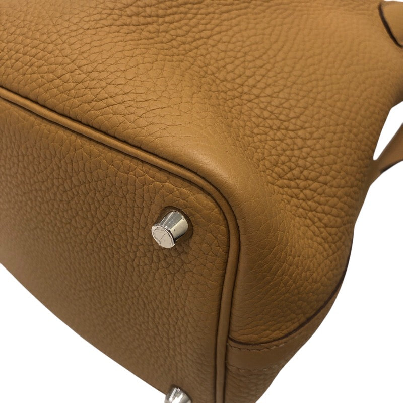 エルメス HERMES ピコタンロックPM ブラウン　SV金具 トリヨン レディース ハンドバッグ