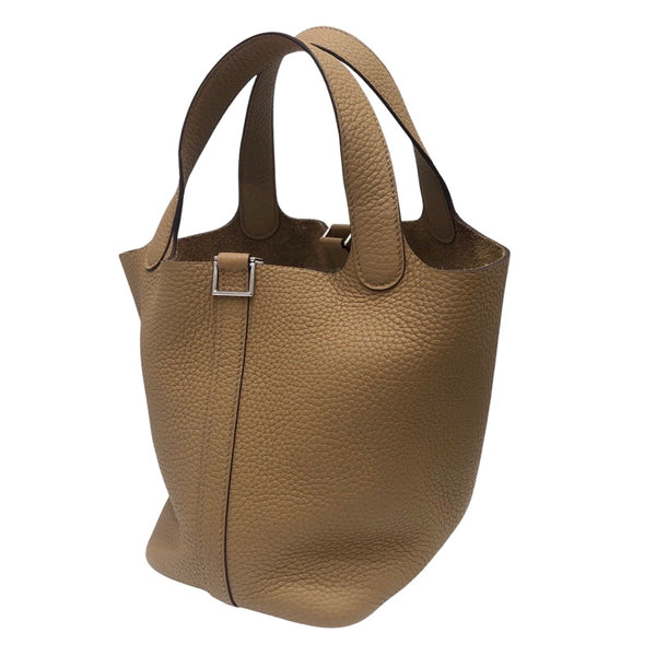 エルメス HERMES ピコタンロックPM ブラウン　SV金具 トリヨン レディース ハンドバッグ