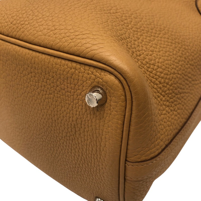 エルメス HERMES ピコタンロックPM ブラウン　SV金具 トリヨン レディース ハンドバッグ