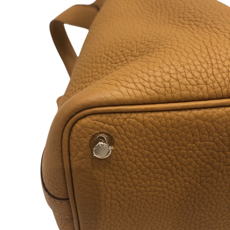エルメス HERMES ピコタンロックPM ブラウン　SV金具 トリヨン レディース ハンドバッグ