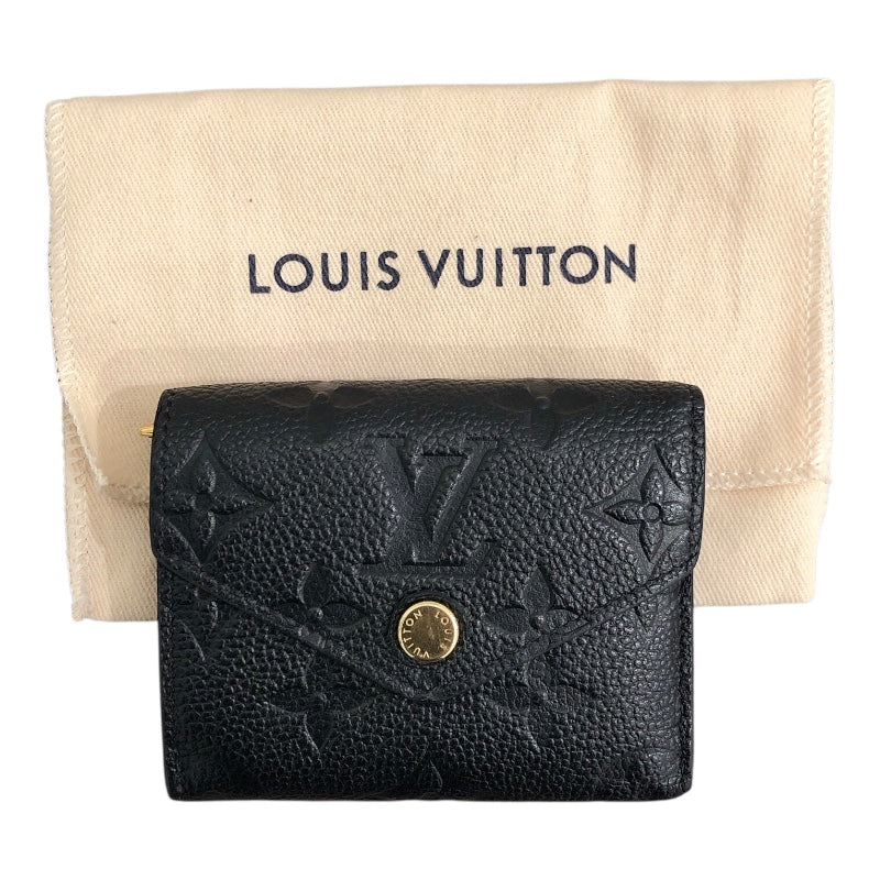 ルイ・ヴィトン LOUIS VUITTON ポルトフォイユ・ゾエ M62935 ブラック モノグラムアンプラント キッズ 三つ折り財布
