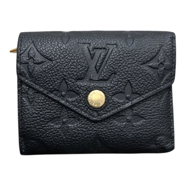 ルイ・ヴィトン LOUIS VUITTON ポルトフォイユ・ゾエ M62935 ブラック モノグラムアンプラント キッズ 三つ折り財布