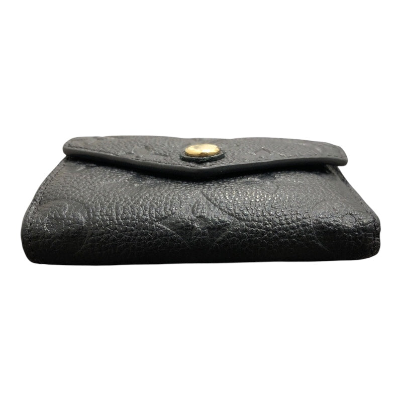 ルイ・ヴィトン LOUIS VUITTON ポルトフォイユ・ゾエ M62935 ブラック モノグラムアンプラント キッズ 三つ折り財布