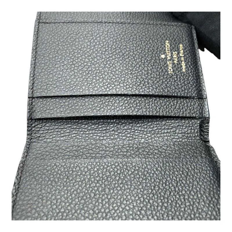 ルイ・ヴィトン LOUIS VUITTON ポルトフォイユ・ゾエ M62935 ブラック モノグラムアンプラント キッズ 三つ折り財布