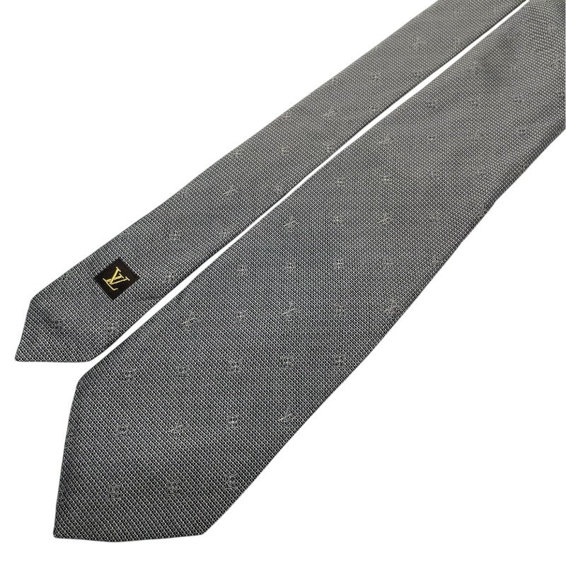 ルイ・ヴィトン LOUIS VUITTON シルク ネクタイ グレー シルク100