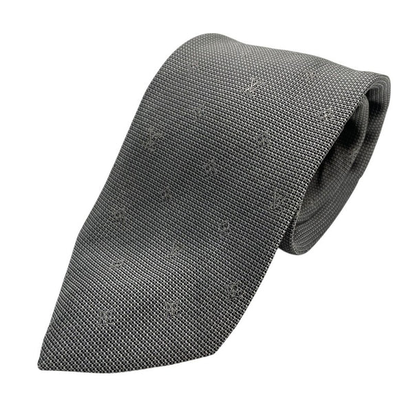 ルイ・ヴィトン LOUIS VUITTON シルク ネクタイ グレー シルク100