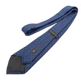 ルイ・ヴィトン LOUIS VUITTON ダミエ柄 シルクネクタイ ネイビー シルク100% メンズ ネクタイ