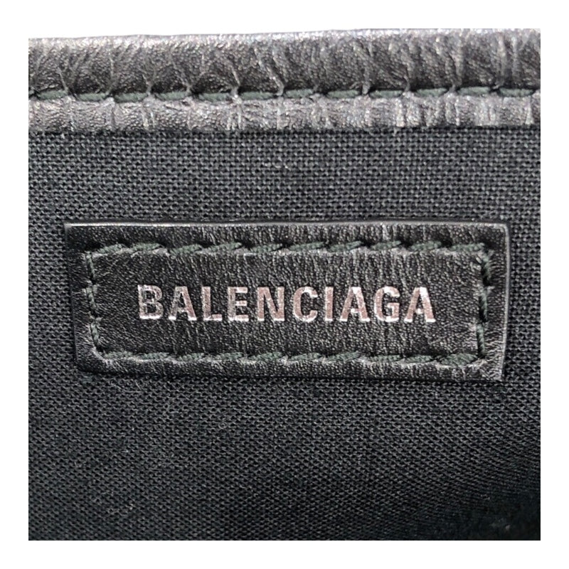 バレンシアガ BALENCIAGA ネイビーカバスS 339933 ホワイト・ブラック キャンバス レディース ハンドバッグ
