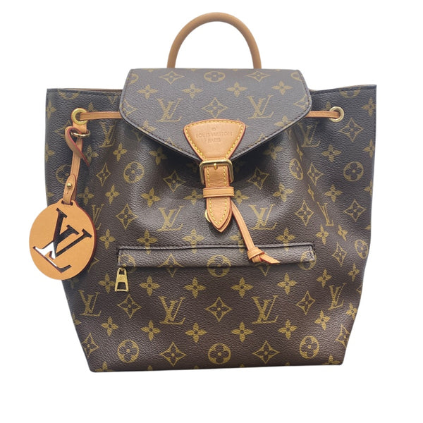 ルイ・ヴィトン LOUIS VUITTON モンスリNM PM M45501 ブラウン モノグラムキャンバス ユニセックス リュック・デイパック