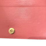 シャネル CHANEL カメリア チェーンウォレット A82336 ピンク GD金具 キャビアスキン レディース ショルダーバッグ