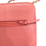 シャネル CHANEL カメリア チェーンウォレット A82336 ピンク GD金具 キャビアスキン レディース ショルダーバッグ