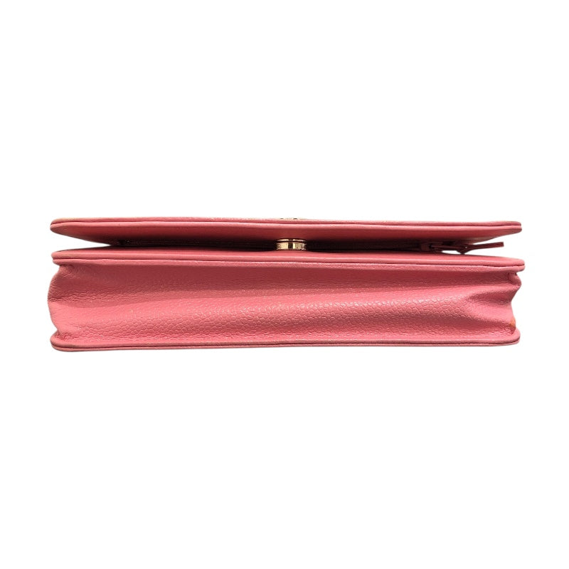 シャネル CHANEL カメリア チェーンウォレット A82336 ピンク GD