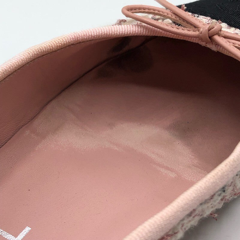 シャネル CHANEL バレリーナ　フラットパンプス G02819 ツイード レディース パンプス
