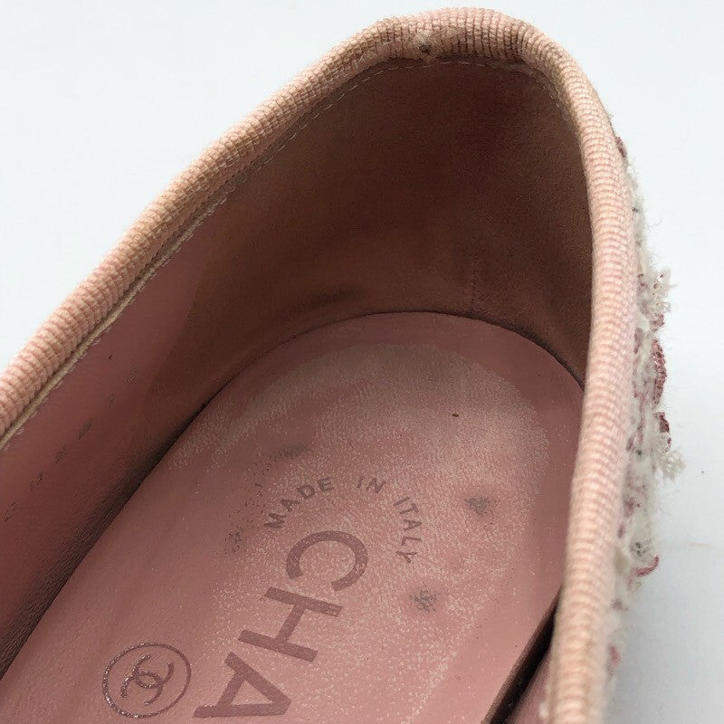 シャネル CHANEL バレリーナ　フラットパンプス G02819 ツイード レディース パンプス